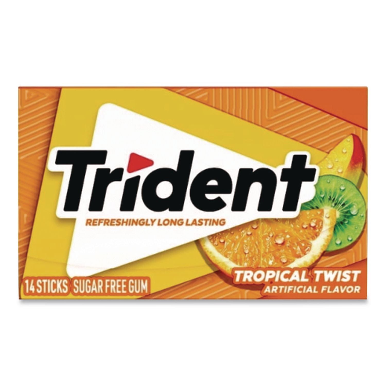 Sugar-Free Gum, Tropical Twist, 14 Sticks/Pack, 12 Packs/Box