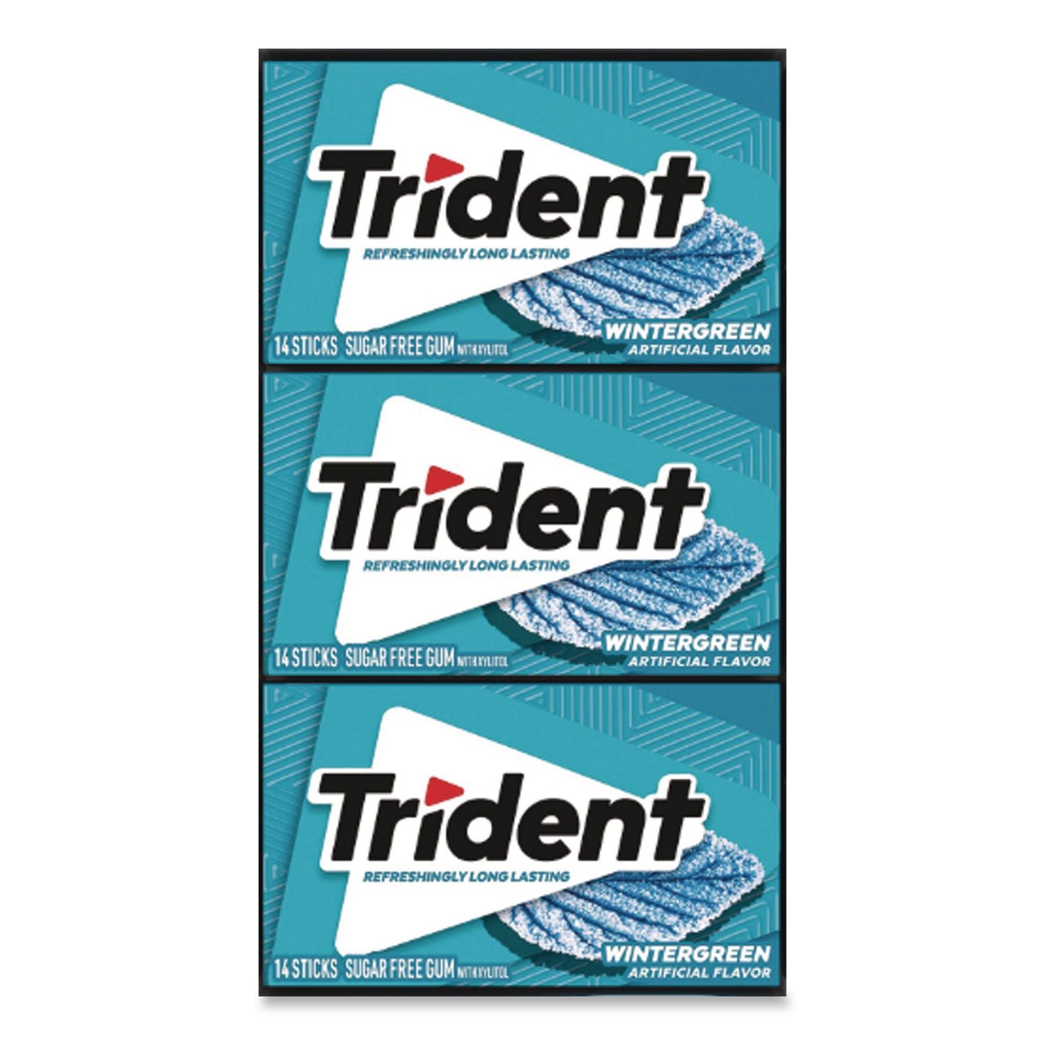 Sugar-Free Gum, Wintergreen, 14 Sticks/Pack, 12 Packs/Carton, Ships in 1-3 Business Days