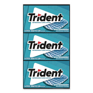 Sugar-Free Gum, Wintergreen, 14 Sticks/Pack, 12 Packs/Carton, Ships in 1-3 Business Days