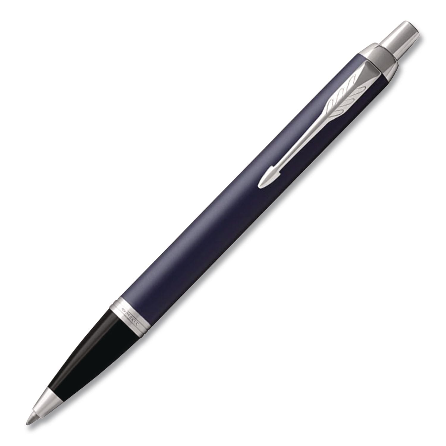 IM Retractable Medium Tip Ballpoint Pen, 0.7 mm, Blue Ink, Black/Chrome Barrel