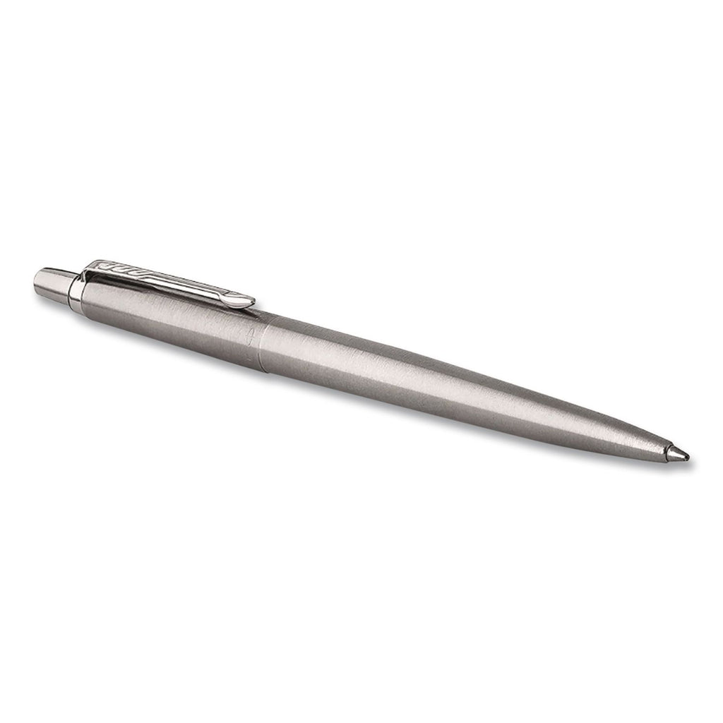Jotter Retractable Gel Pen, Medium 0.7 mm, Black Ink, Stainless Steel Barrel