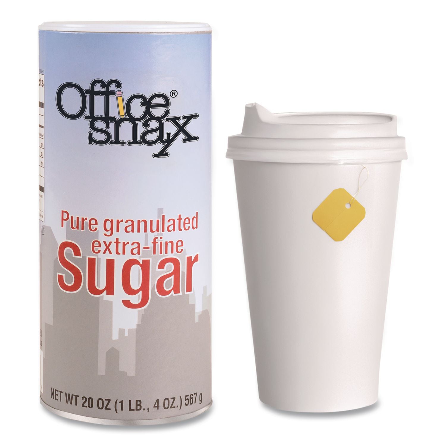 Reclosable Canister of Sugar, 20 oz, 3/Pack