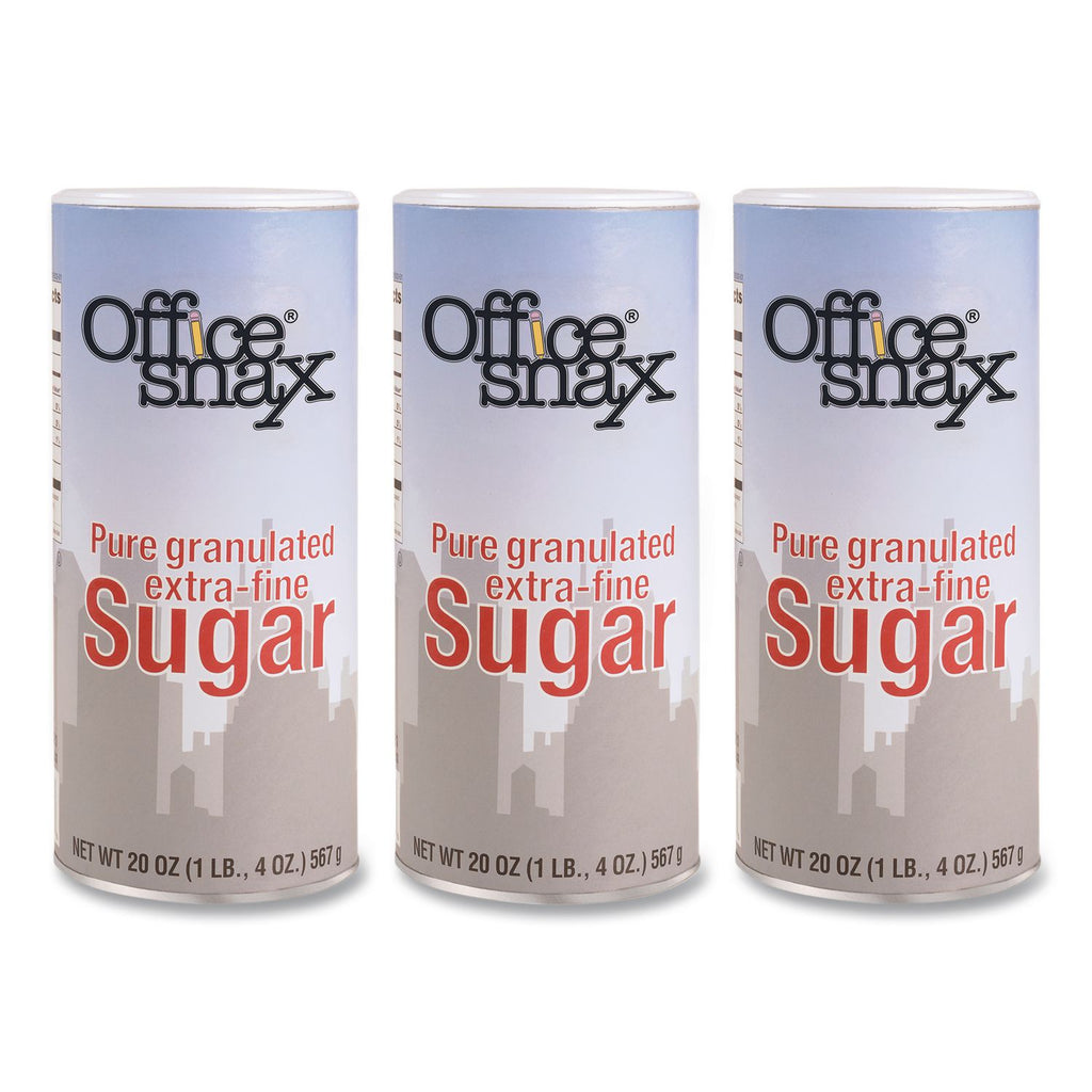 Reclosable Canister of Sugar, 20 oz, 3/Pack