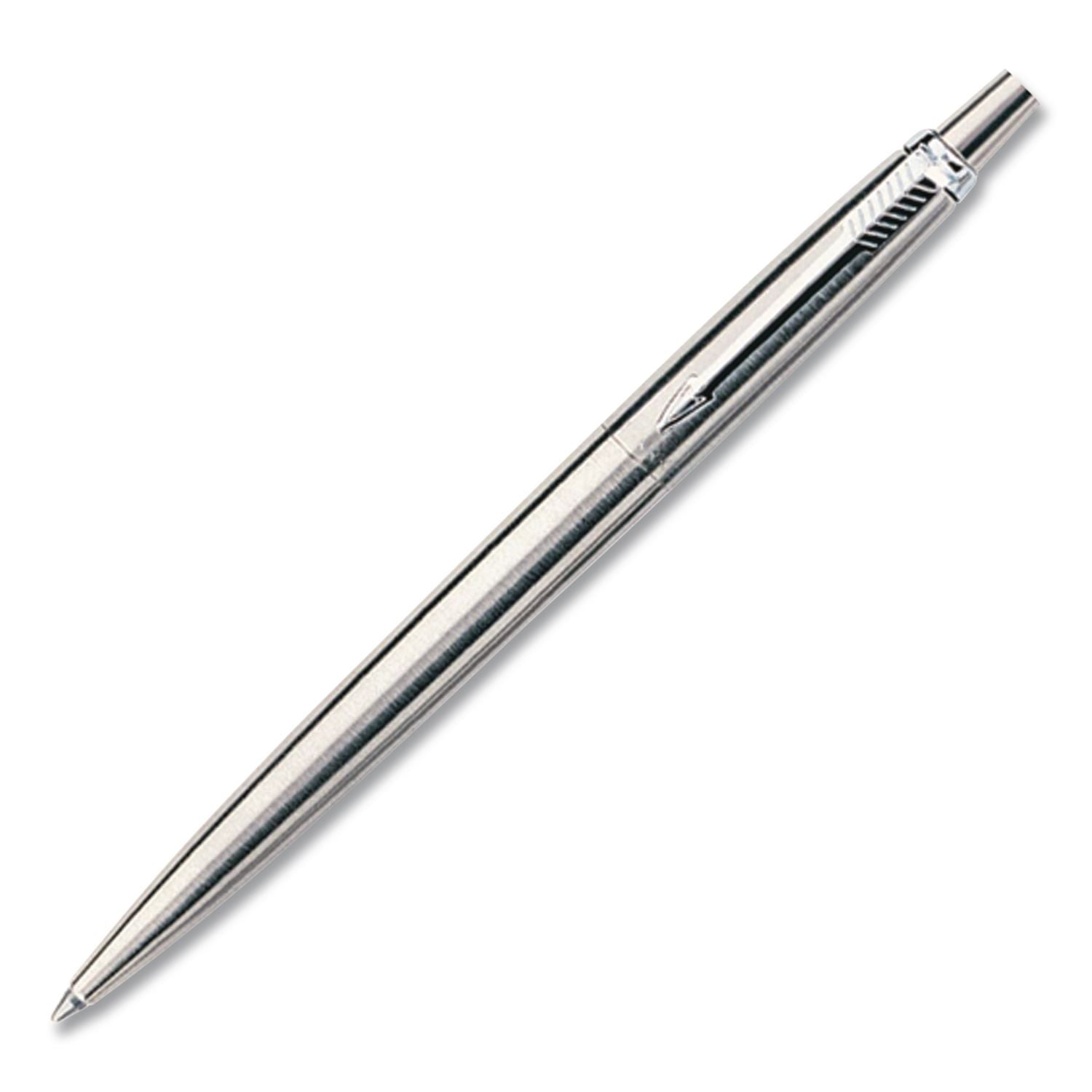 Jotter Rollerball Pen, Medium Point 0.7 mm, Black Ink, Stainless Steel Barrel