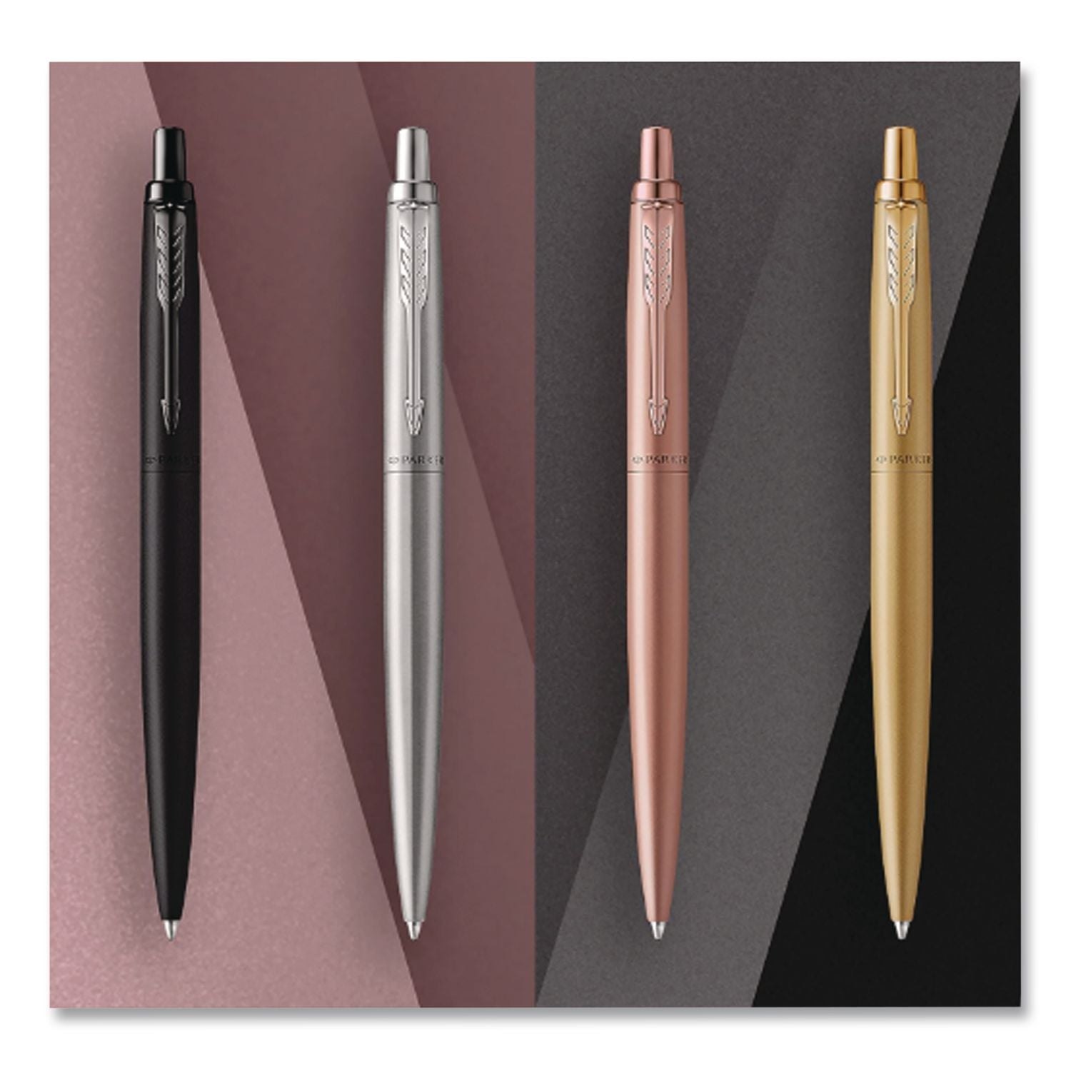 Jotter XL Retractable Ballpoint Pen, Medium Point, Blue Ink, Rose Gold Barrel