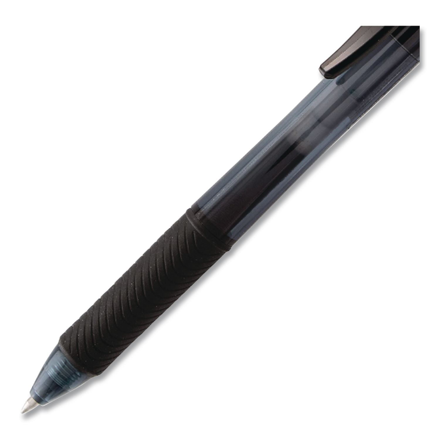 EnerGel-X Gel Pen, Retractable, Medium 0.7 mm, Black Ink, Smoke/Black Barrel, 5/Pack