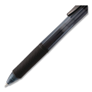 EnerGel-X Gel Pen, Retractable, Medium 0.7 mm, Black Ink, Smoke/Black Barrel, 5/Pack
