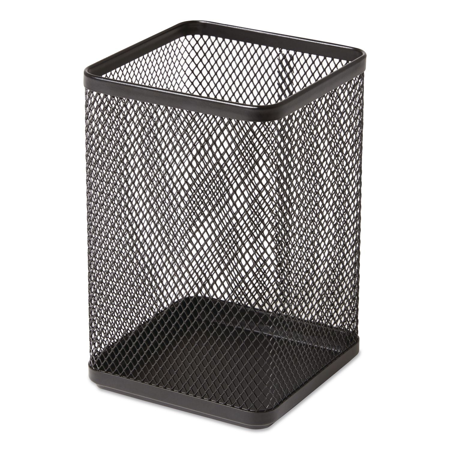 Wire Mesh Jumbo Pencil Holder, 4.33 x 4.33 x 6.69, Black