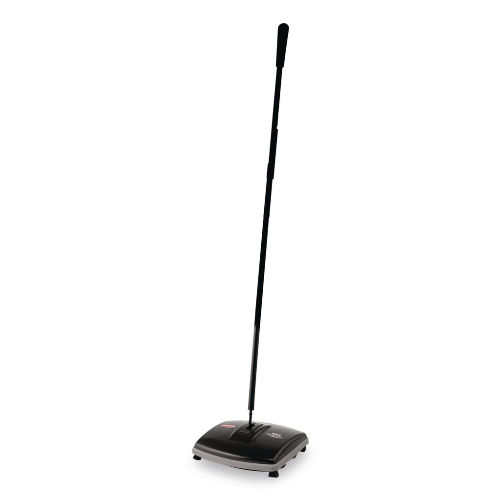 Floor & Carpet Sweeper, Plastic Bristles, 44'' Handle, Black/Gray