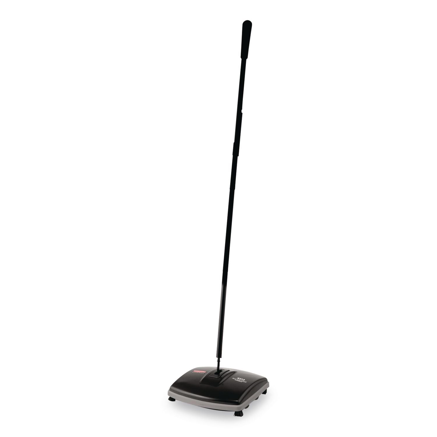 Floor & Carpet Sweeper, Plastic Bristles, 44'' Handle, Black/Gray