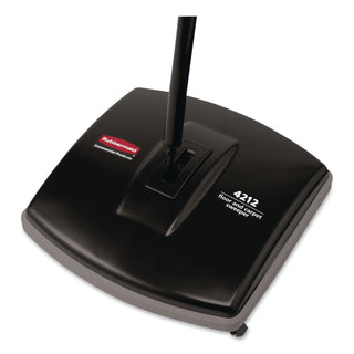 Floor & Carpet Sweeper, Plastic Bristles, 44'' Handle, Black/Gray