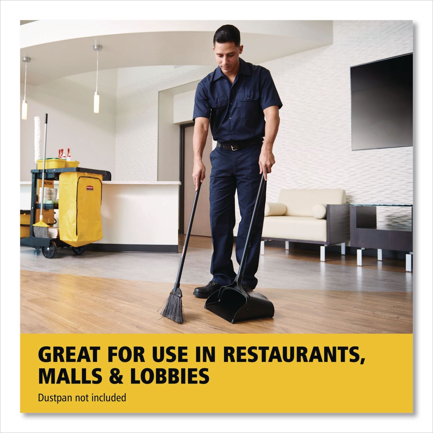 Rubbermaid Lobby Broom, Sold as 1 Each
