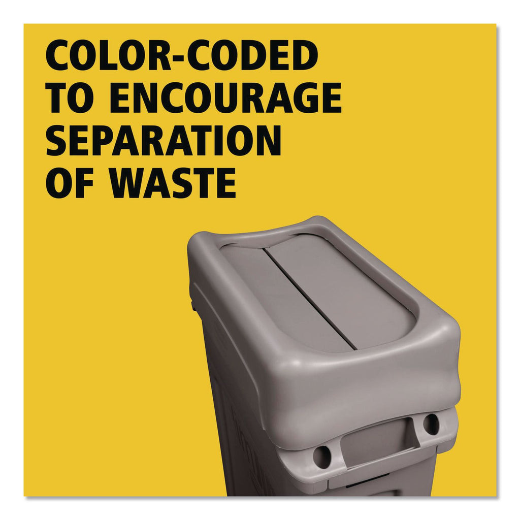 Swing Lid for Slim Jim Waste Container, Gray