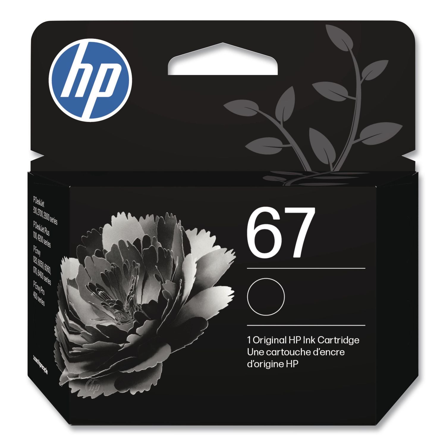 HP 67 Original Standard Yield Inkjet Ink Cartridge - Black - 1 Each - 120 Pages