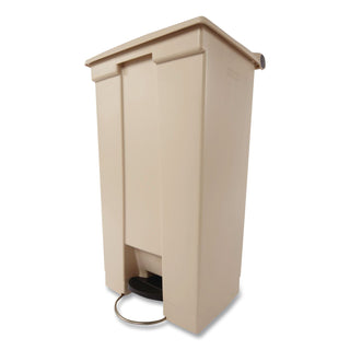 Legacy Step-On Receptacle, 23 gal, Polyethylene, Beige