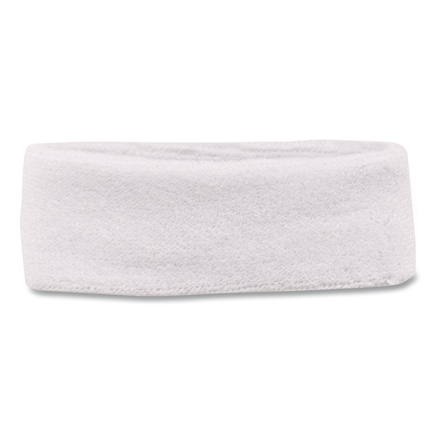 Chill-Its 6550 Head Terry Cloth Sweatband, Cotton Terry, One Size Fits Most, White, Ships in 1-3 Business Days