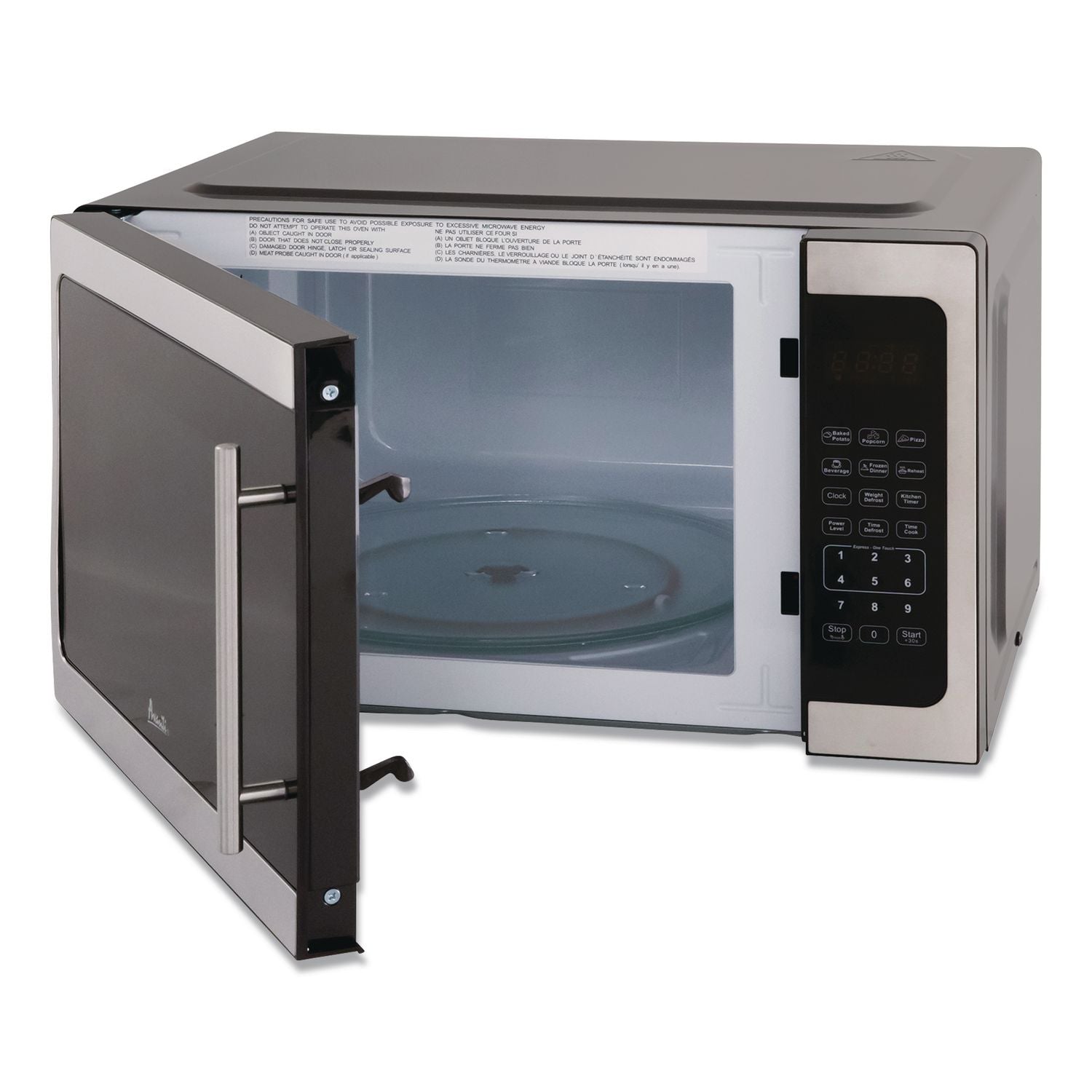 Avanti Microwave Oven - 1.5 ft Capacity - Microwave - 10 Power Levels - 1000 W Microwave Power - FuseStainless Steel - Silver