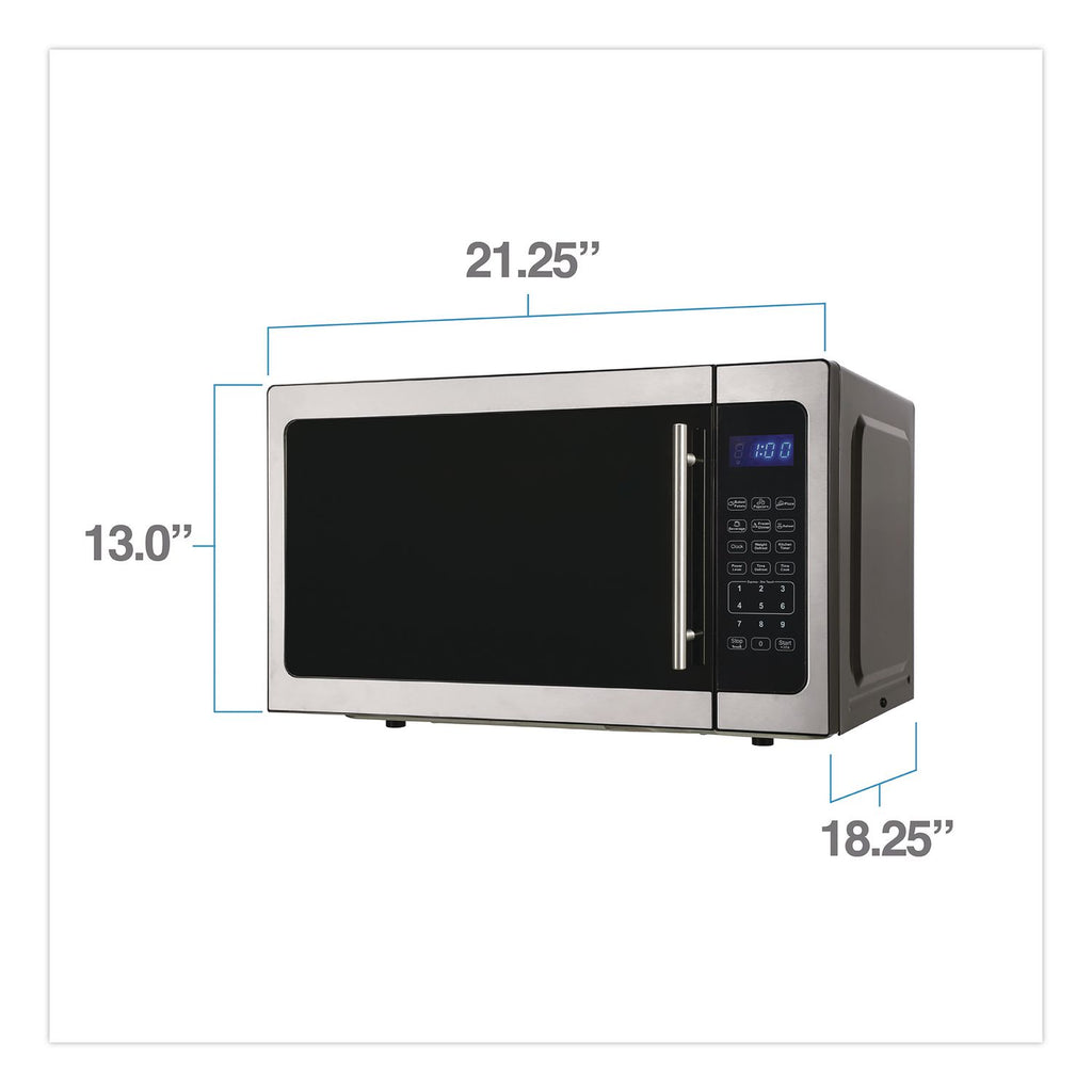 Avanti Microwave Oven - 1.5 ft Capacity - Microwave - 10 Power Levels - 1000 W Microwave Power - FuseStainless Steel - Silver