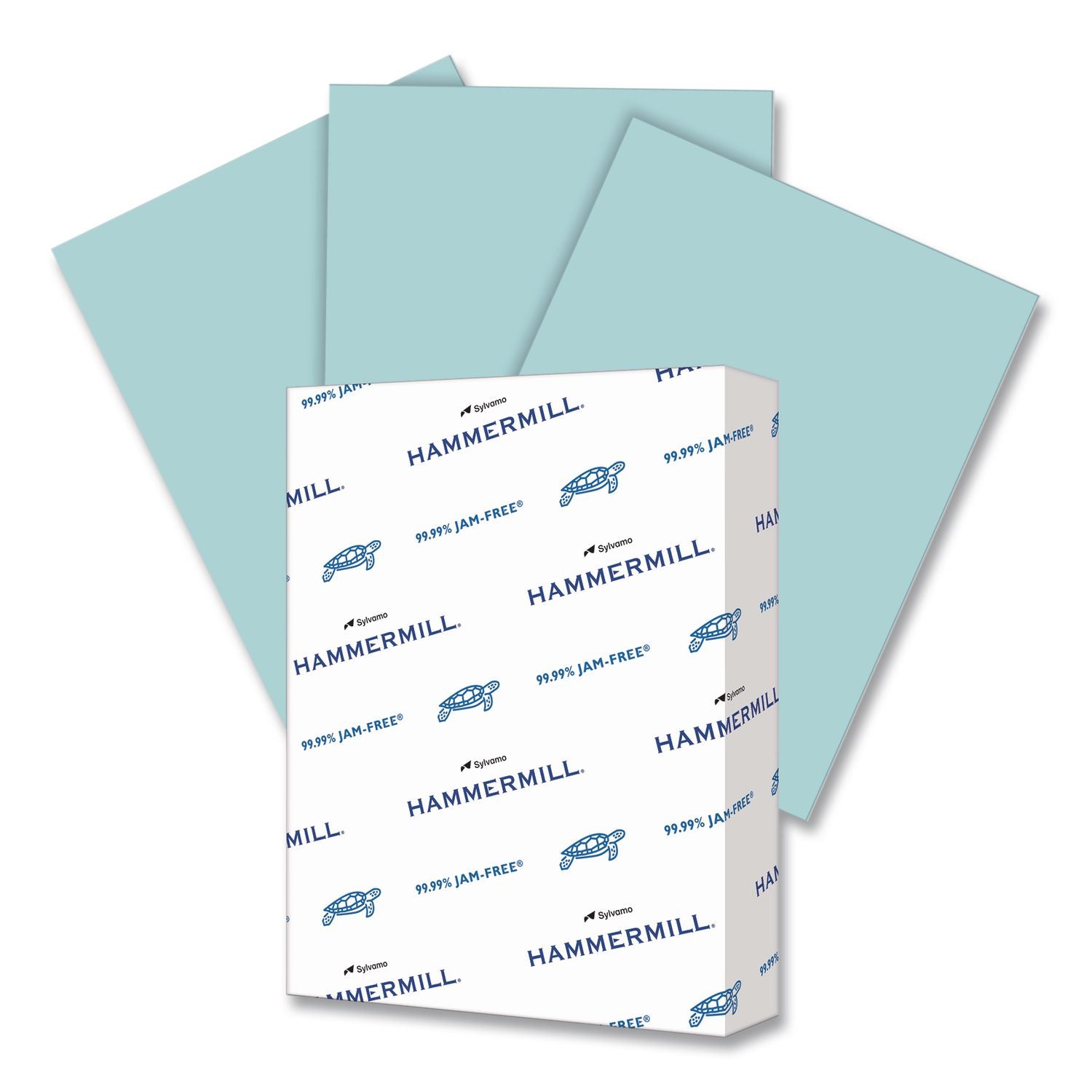 Hammermill Colors Recycled Copy Paper - Blue - Letter - 8 1/2" x 11" - 24 lb Basis Weight - Smooth - 500 / Ream - Sustainable Forestry Initiative (SFI) - Jam-free, Acid-free - Blue