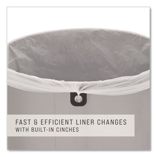 Rubbermaid Commercial Refine Half-Round Waste Container - 16 gal Capacity - Half-round - Ergonomic Handle, Non-skid, Fingerprint Resistant, Durable - 29.5" Height x 12.4" Width x 18.2" Depth - Metal - Stainless Steel - 1 Each