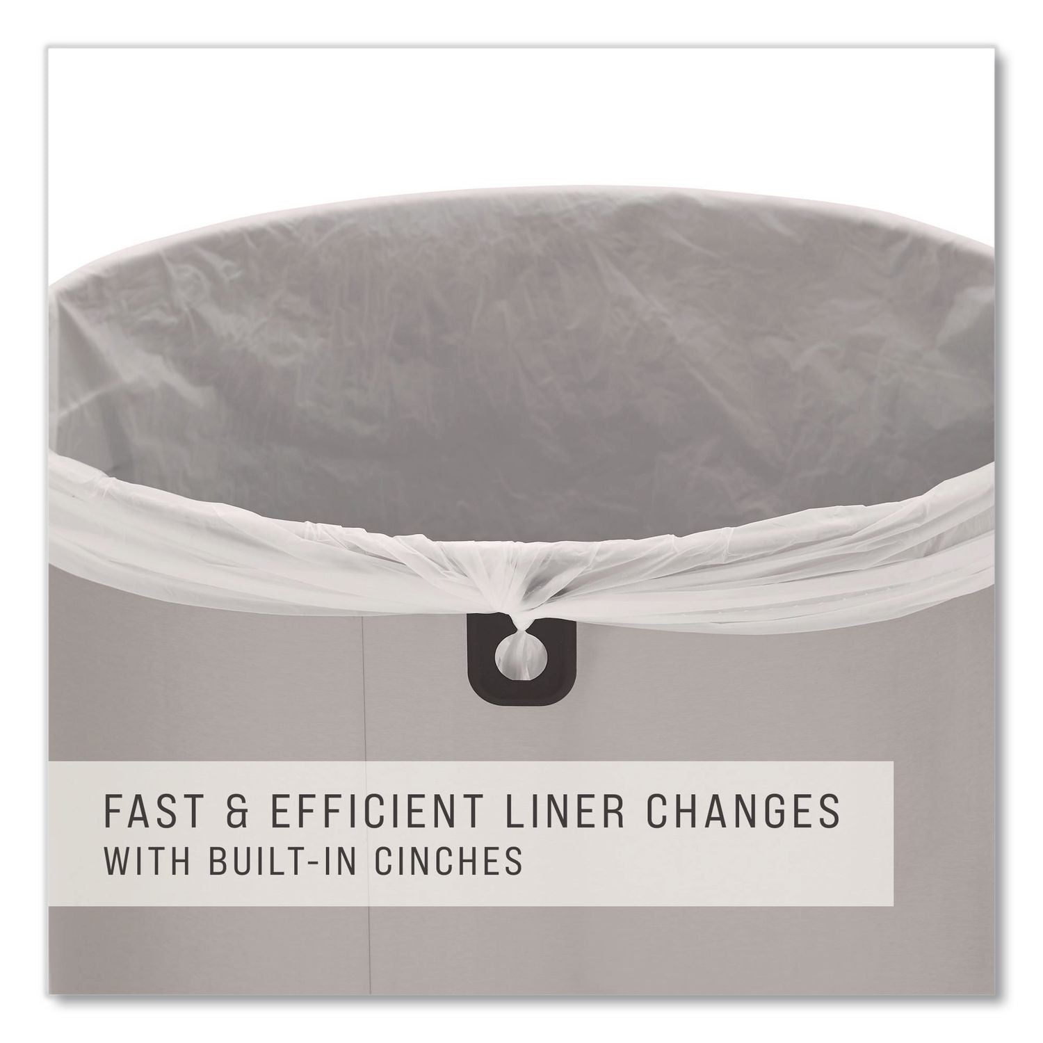 Rubbermaid Commercial Refine Half-Round Waste Container - 16 gal Capacity - Half-round - Ergonomic Handle, Non-skid, Fingerprint Resistant, Durable - 29.5" Height x 12.4" Width x 18.2" Depth - Metal - Stainless Steel - 1 Each