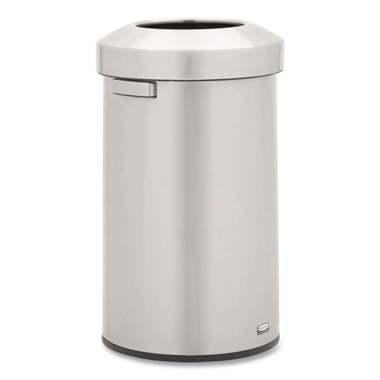 Rubbermaid Commercial Refine Waste Container - 23 gal Capacity - Round - Ergonomic Handle, Non-skid, Fingerprint Resistant, Durable - 29.6" Height x 17.7" Width - Metal - Stainless Steel - 1 Each