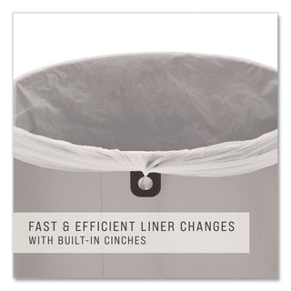 Rubbermaid Commercial Refine Waste Container - 23 gal Capacity - Round - Ergonomic Handle, Non-skid, Fingerprint Resistant, Durable - 29.6" Height x 17.7" Width - Metal - Stainless Steel - 1 Each