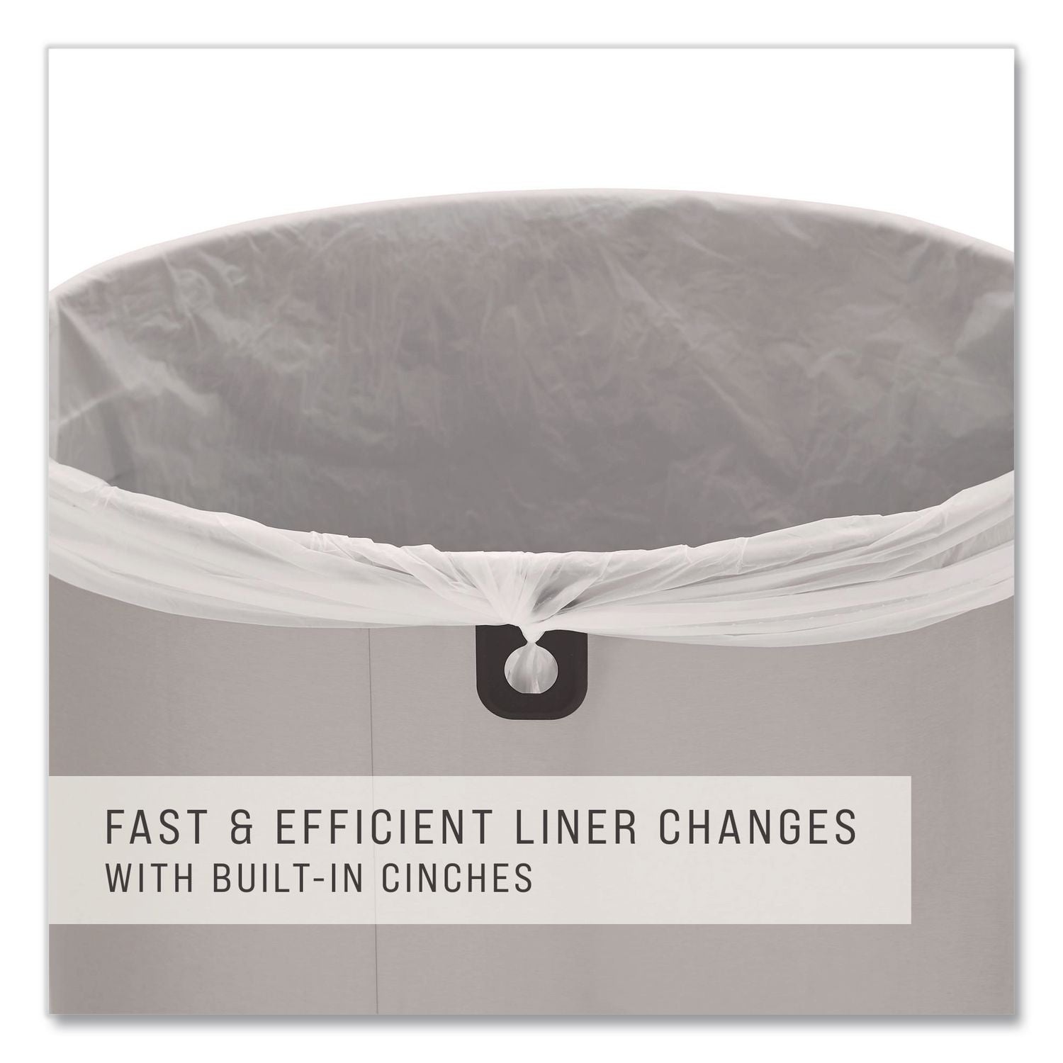 Rubbermaid Commercial Refine Waste Container - 23 gal Capacity - Round - Ergonomic Handle, Non-skid, Fingerprint Resistant, Durable - 29.6" Height x 17.7" Width - Metal - Stainless Steel - 1 Each