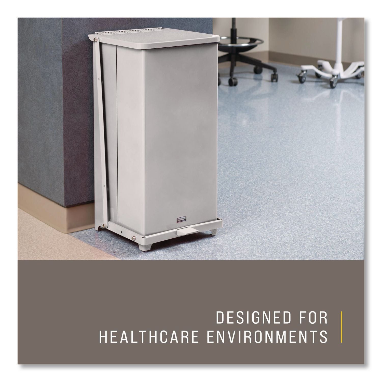 Defenders Heavy-Duty Steel Step Can, 13 gal, Steel, Stainless Steel