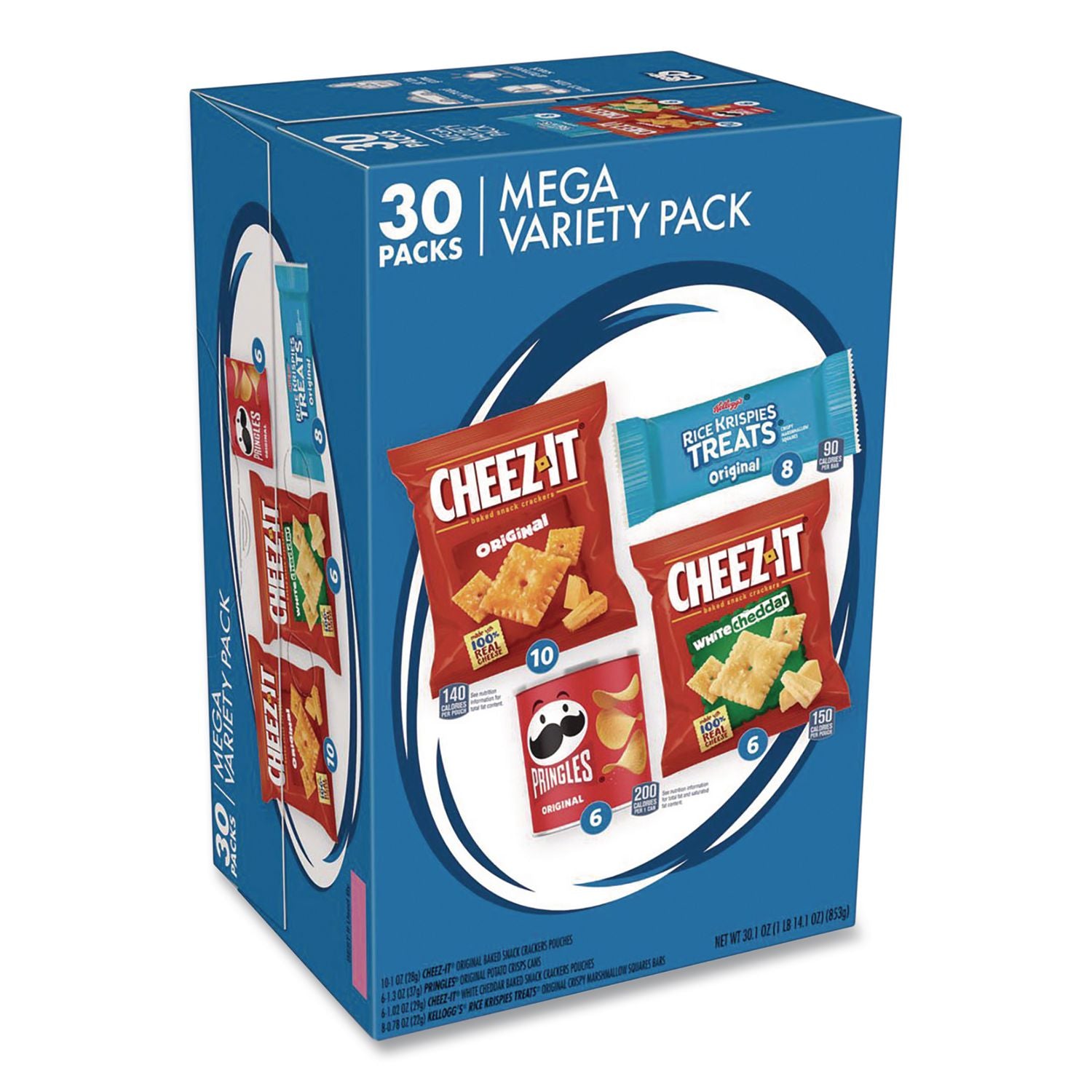Kellogg's Snacks Mega Variety Pack - Assorted - 1.88 lb - 30 / Box