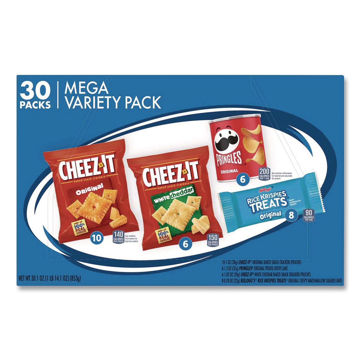 Kellogg's Snacks Mega Variety Pack - Assorted - 1.88 lb - 30 / Box