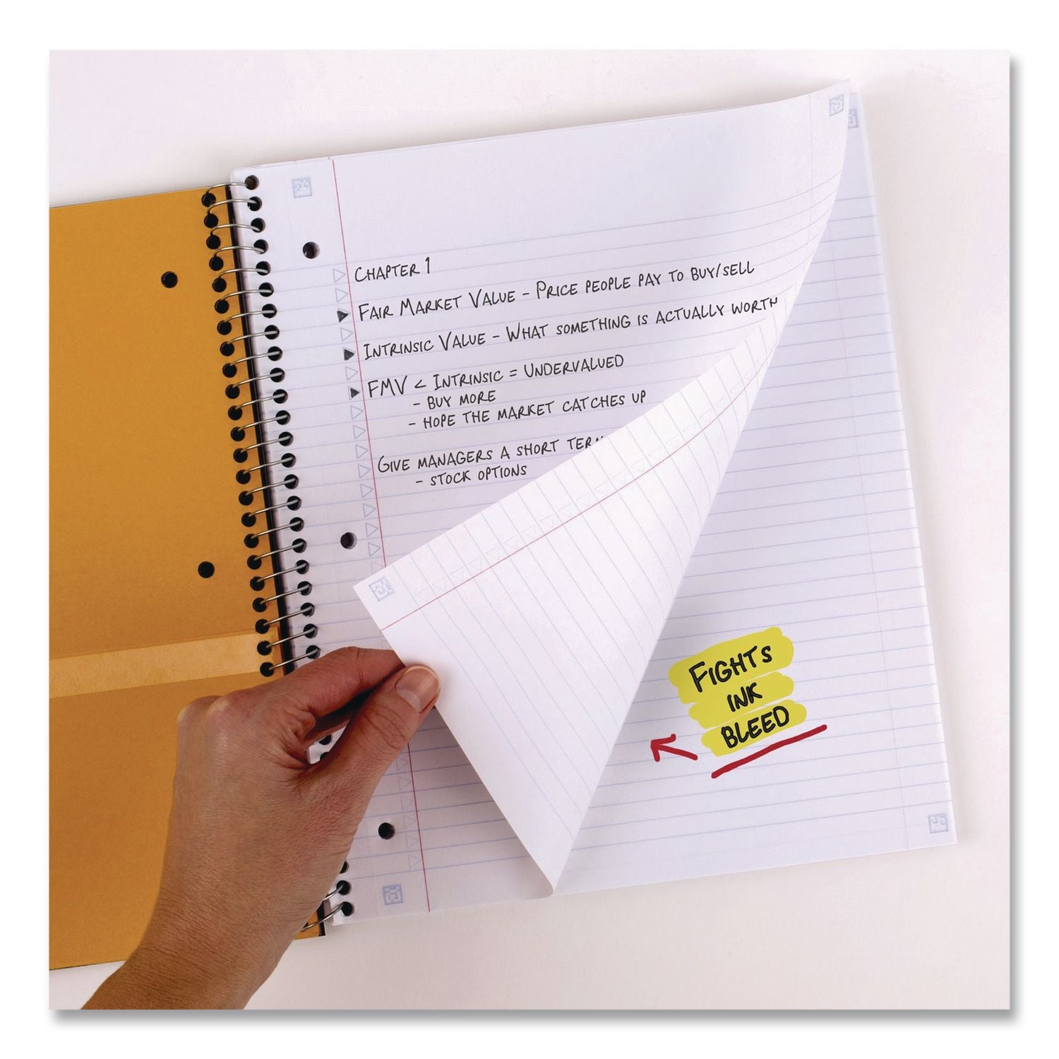 Five Star Wirebound Notebook - 5 Subject(s) - 200 Pages - Wire Bound - College Ruled - Letter - 8 1/2" x 11" - Red Cover - Double Sided Sheet, Durable, Water Resistant, Wear Resistant, Tear Proof, Spill Resistant, Pocket, Opaque - 1 Each