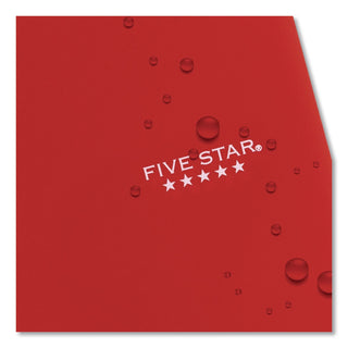Five Star Wirebound Notebook - 5 Subject(s) - 200 Pages - Wire Bound - College Ruled - Letter - 8 1/2" x 11" - Red Cover - Double Sided Sheet, Durable, Water Resistant, Wear Resistant, Tear Proof, Spill Resistant, Pocket, Opaque - 1 Each