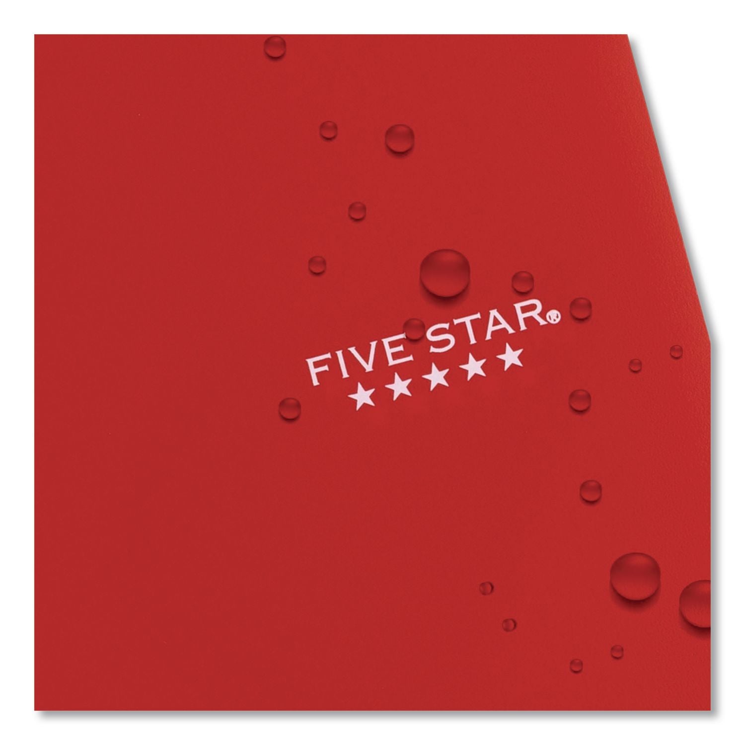 Five Star Wirebound Notebook - 5 Subject(s) - 200 Pages - Wire Bound - College Ruled - Letter - 8 1/2" x 11" - Red Cover - Double Sided Sheet, Durable, Water Resistant, Wear Resistant, Tear Proof, Spill Resistant, Pocket, Opaque - 1 Each