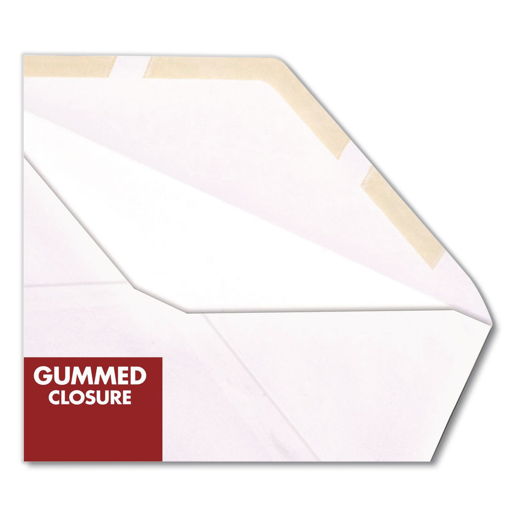 Mead Plain White Envelopes - Business - #10 - 4 1/8" Width x 9 1/2" Length - Gummed - 50 / Box - White