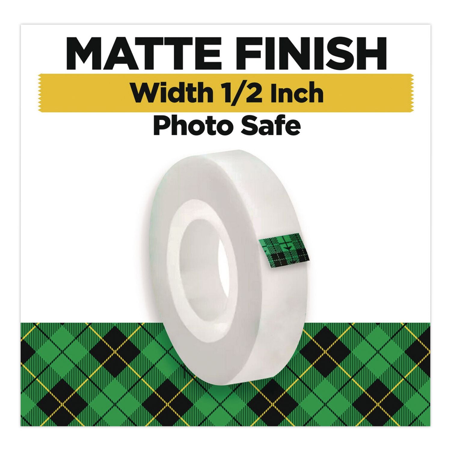 Scotch Magic Tape - 36 yd Length x 0.50" Width - 1" Core - Split Resistant, Tear Resistant - For Mending, Splicing - 12 / Pack - Matte - Clear