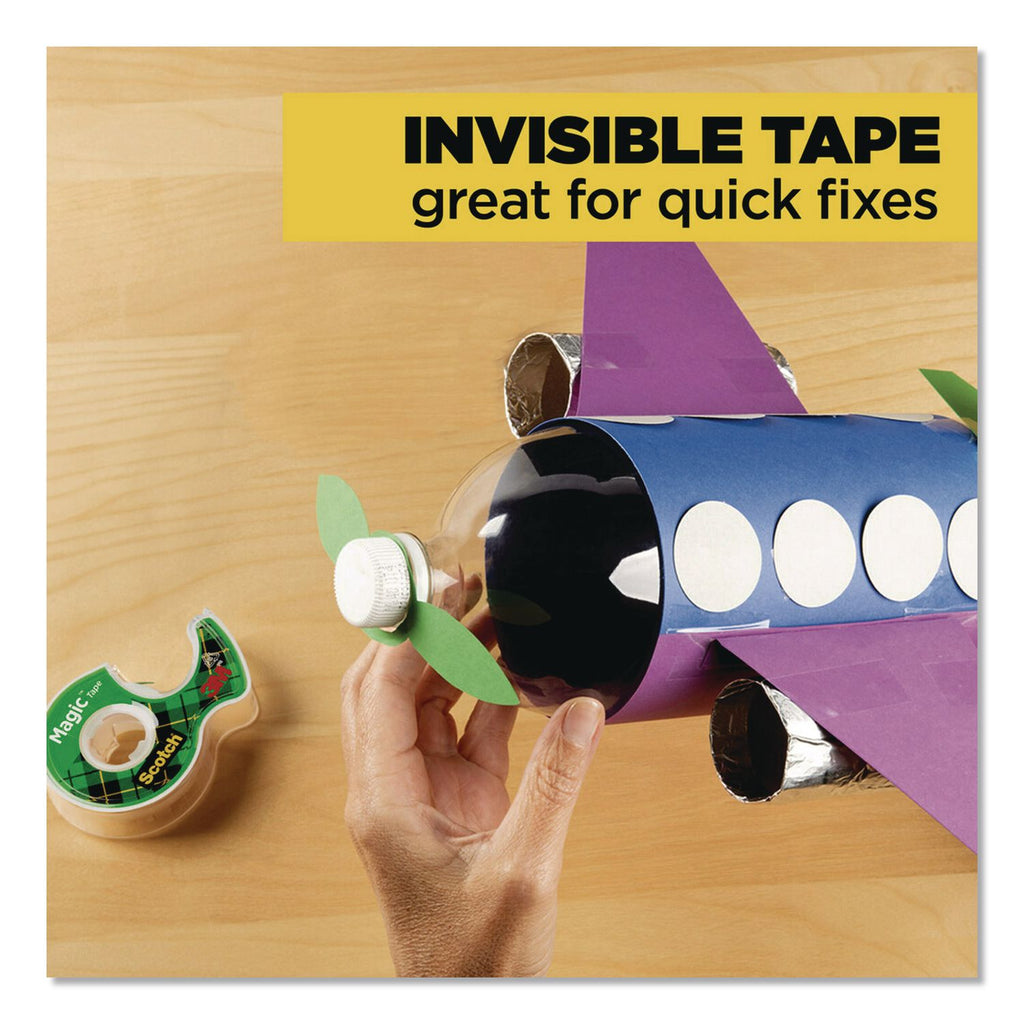 Scotch Magic Tape - 36 yd Length x 0.50" Width - 1" Core - Split Resistant, Tear Resistant - For Mending, Splicing - 12 / Pack - Matte - Clear