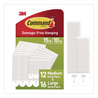 Command Picture Hanging Strips Mega Pack - 3 lb (1.36 kg), 4 lb (1.81 kg) Capacity - for Pictures - White - 28 / Pack