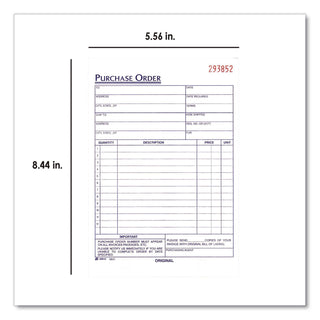Adams 3-Part Carbonless Purchase Order Forms - 3 PartCarbonless Copy - 5.56" x 8.43" Sheet Size - 1 Each