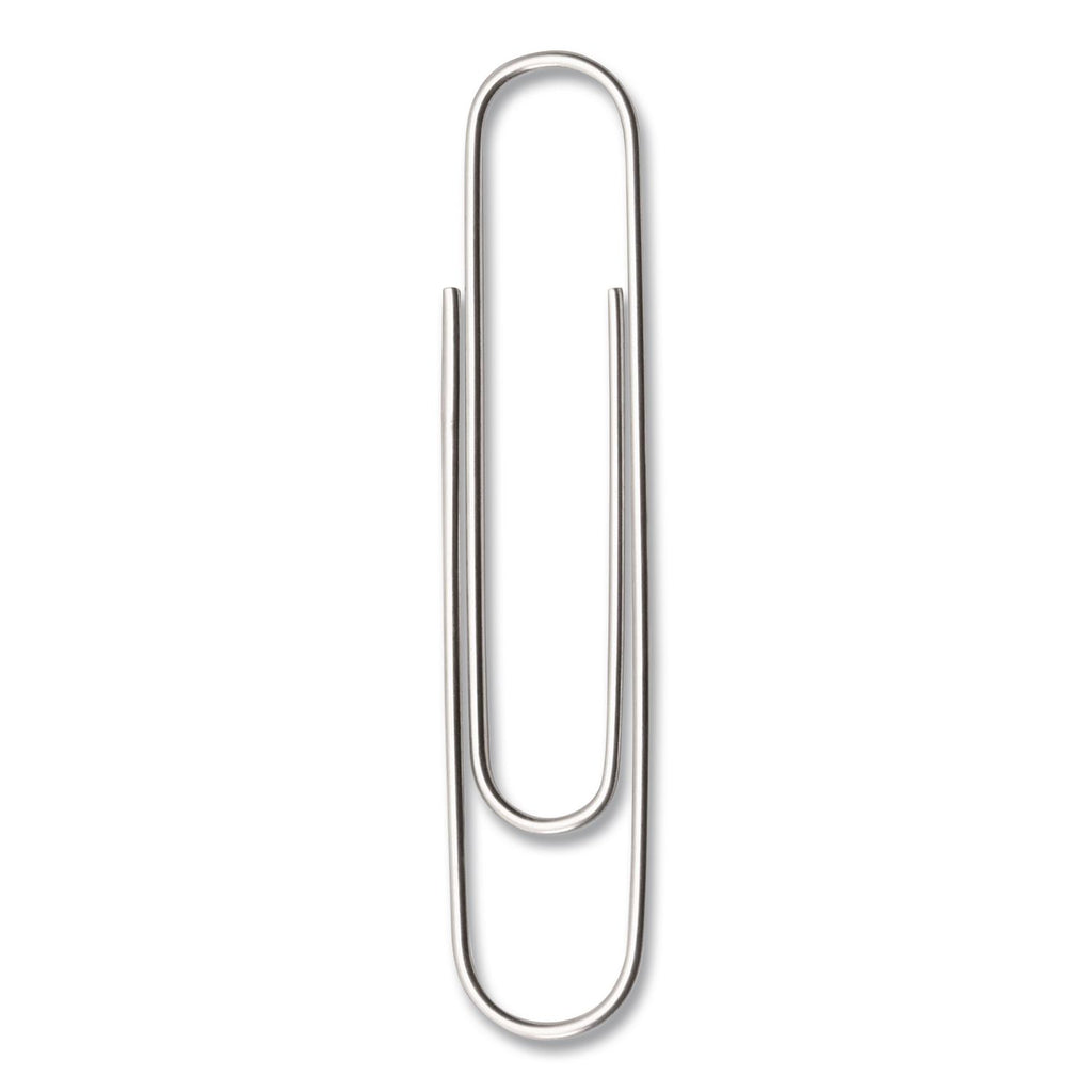 Recycled Paper Clips, Jumbo, Smooth, Silver, 100 Clips/Box, 10 Boxes/Pack