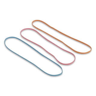 Brites File Bands - Size: #117B - 7" Length x 0.1" Width - Reusable, Elastic, Stretchable, Latex-free, Freezer Safe, Microwave Safe, Durable - 50 / Pack - Pink, Blue, Orange
