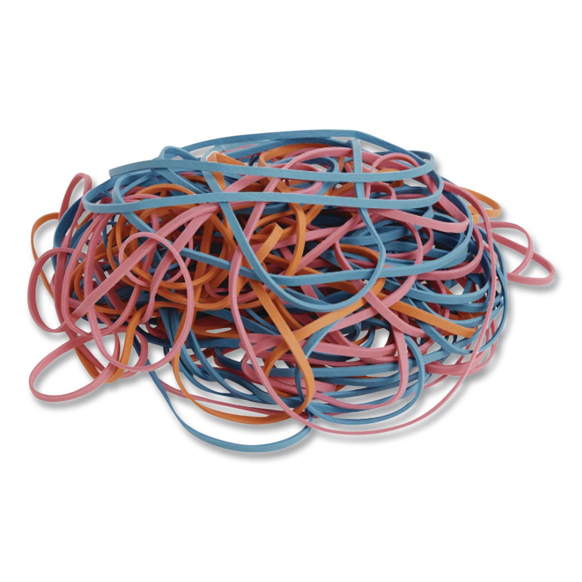 Brites File Bands - Size: #117B - 7" Length x 0.1" Width - Reusable, Elastic, Stretchable, Latex-free, Freezer Safe, Microwave Safe, Durable - 50 / Pack - Pink, Blue, Orange