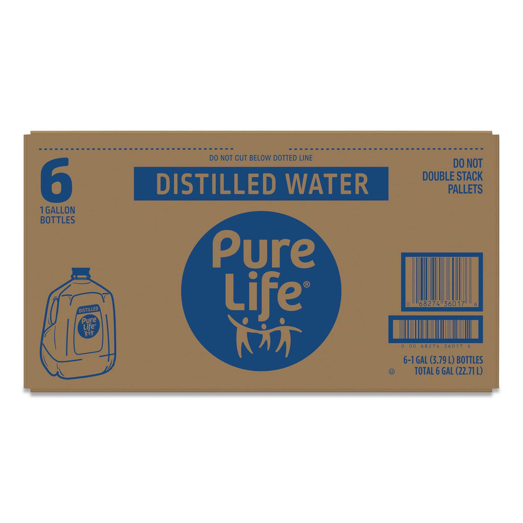 Distilled Water, 1 gal Bottle, 6 Bottles/Carton, 35 Cartons/Pallet