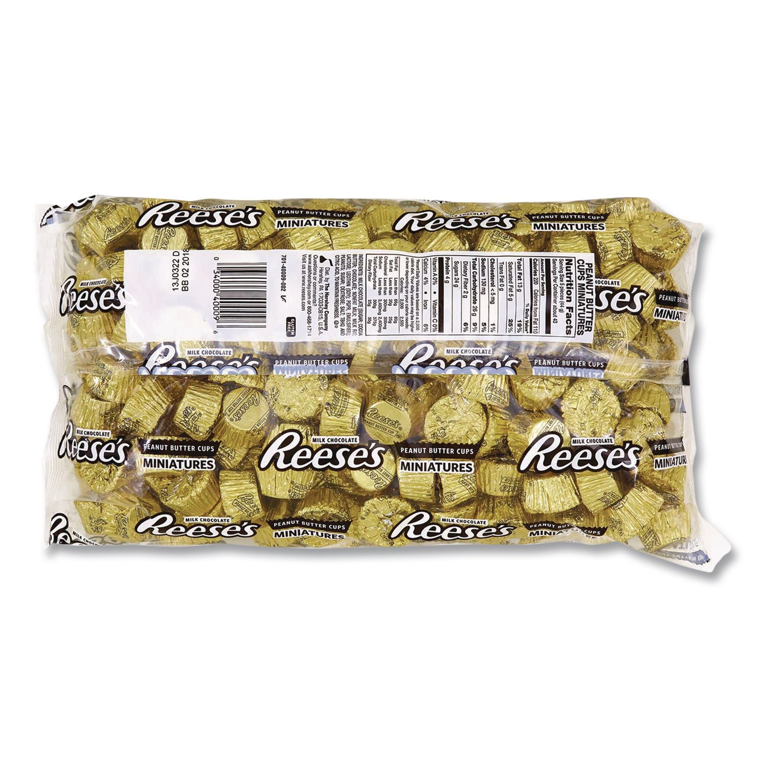 Peanut Butter Cups Miniatures Bulk Pack, Milk Chocolate, 66.7 oz Bag, Ships in 1-3 Business Days