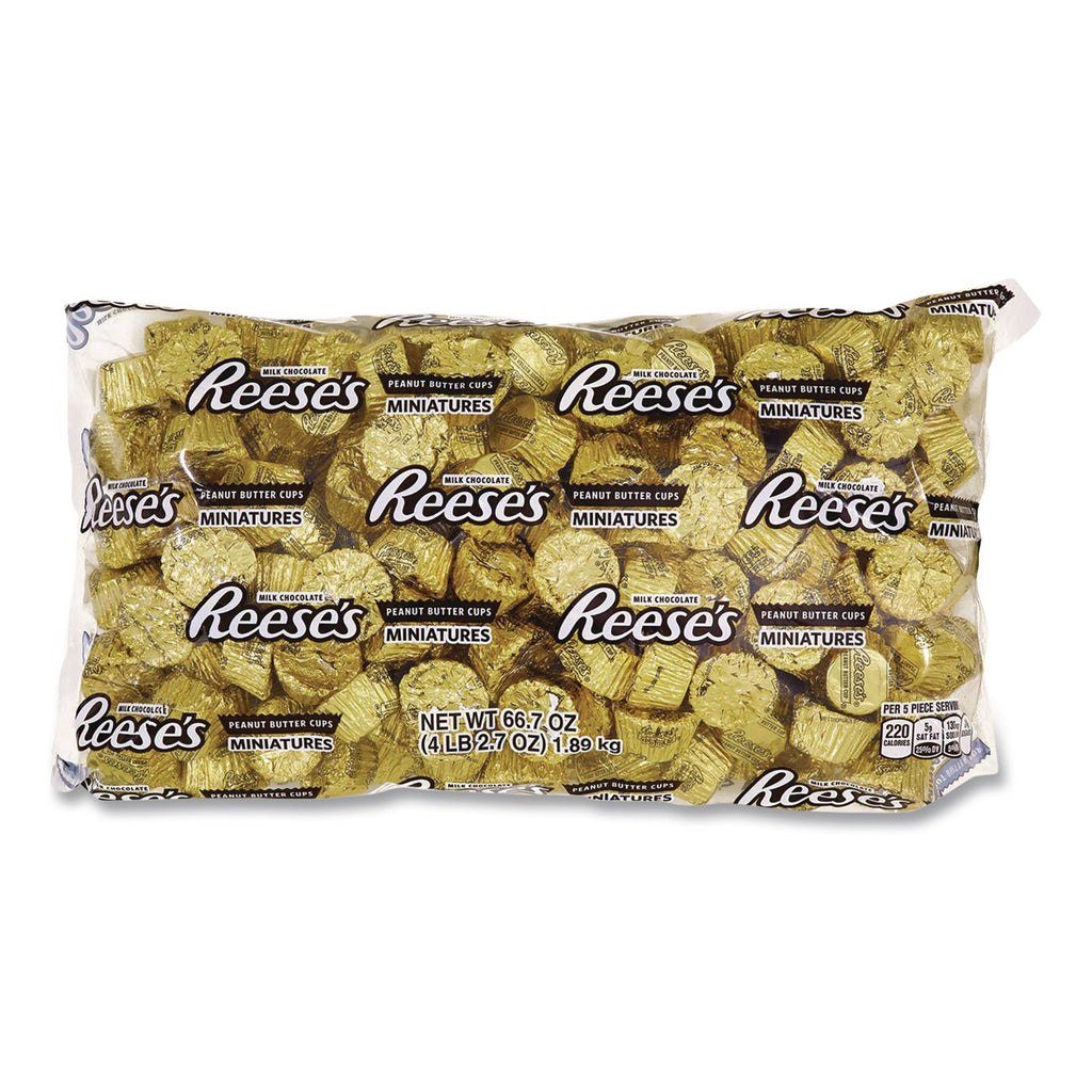 Peanut Butter Cups Miniatures Bulk Pack, Milk Chocolate, 66.7 oz Bag, Ships in 1-3 Business Days