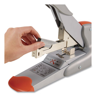 Rapid DUAX Heavy Duty Stapler - 170 Sheets Capacity - 400 Staple Capacity - Flat Clinch Stapling - Silver, Orange