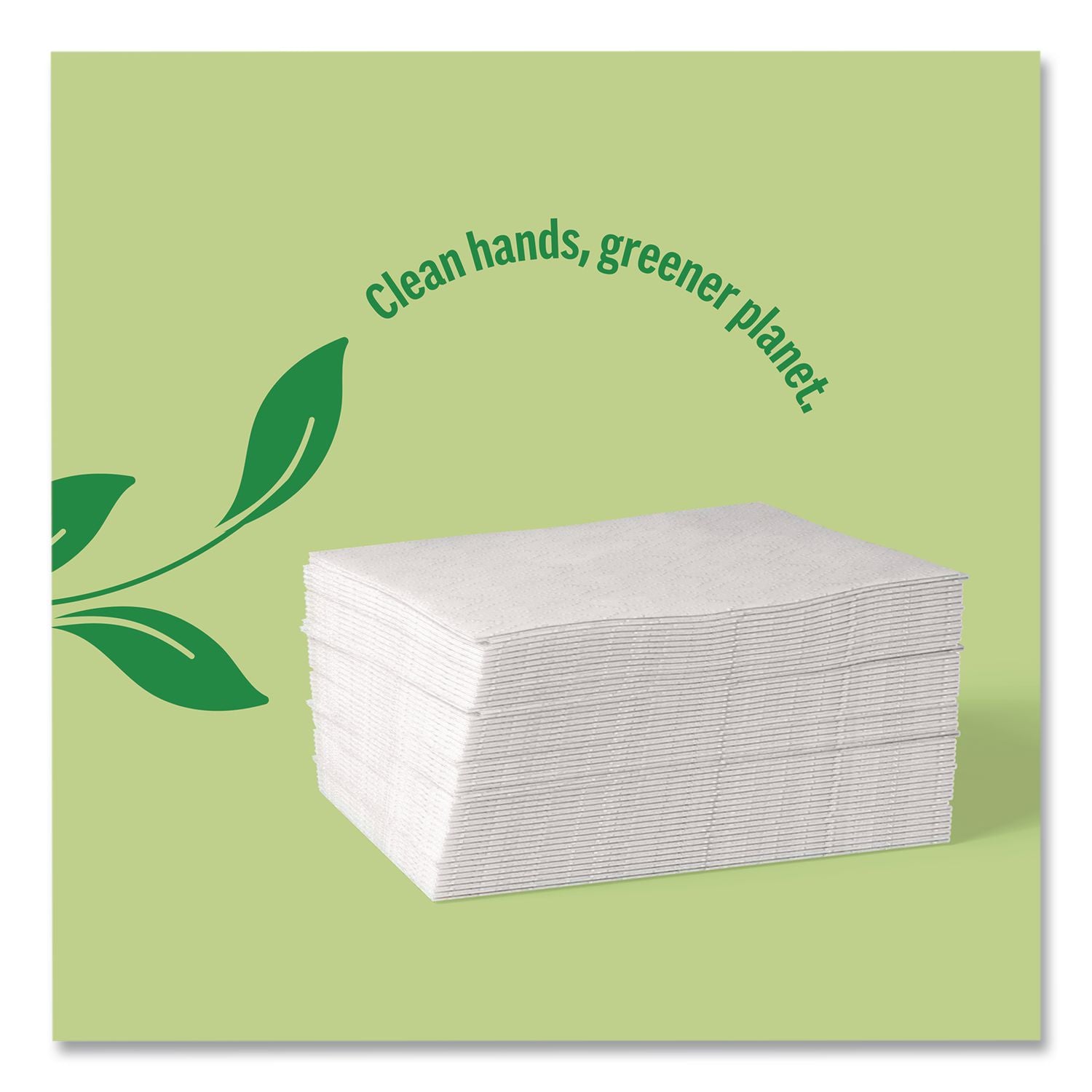 Eco-ID Recycled Luncheon Napkins, 1-Ply, 11.5 x 12.5, White, 400/Pack