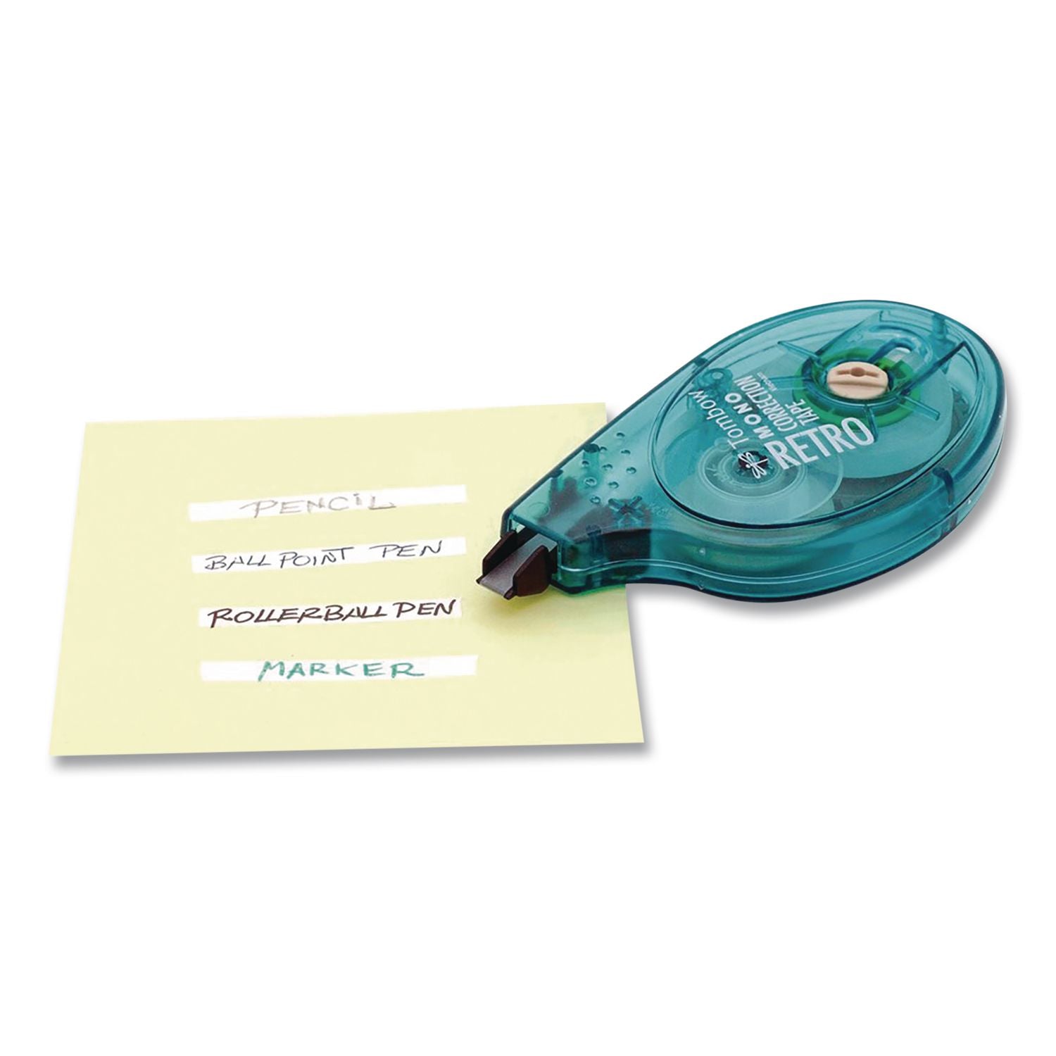 Tombow Single-line Bright Dispenser Correction Tapes - 0.16" Width x 32.83 ft Length - 1 Line(s) - White Tape - Ergonomic Assorted Dispenser - Acid-free, Non-refillable - 4 / Pack - Assorted