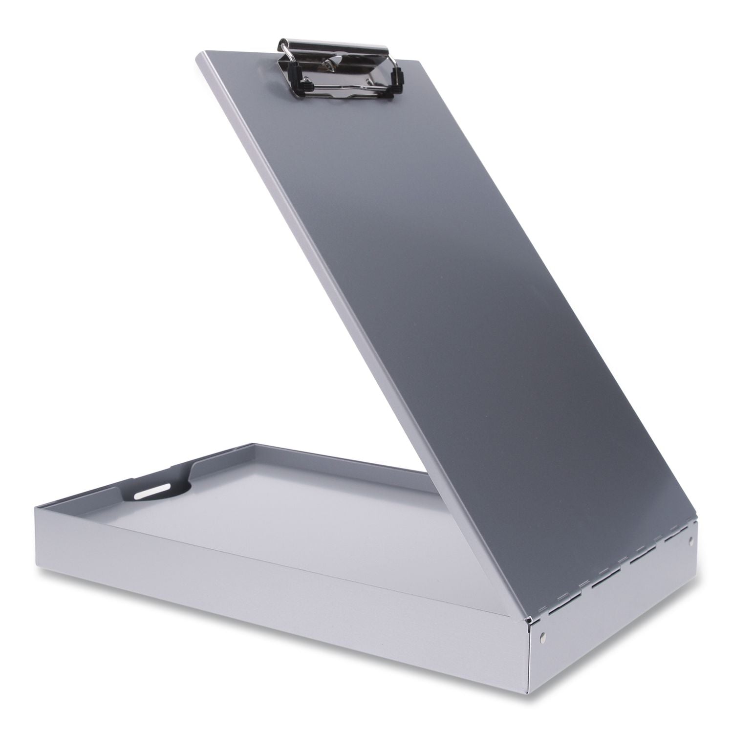 Saunders Cruiser-Mate II Storage Clipboard - 8 19/64" x 11 45/64" - Aluminum - Gray - 1 Each