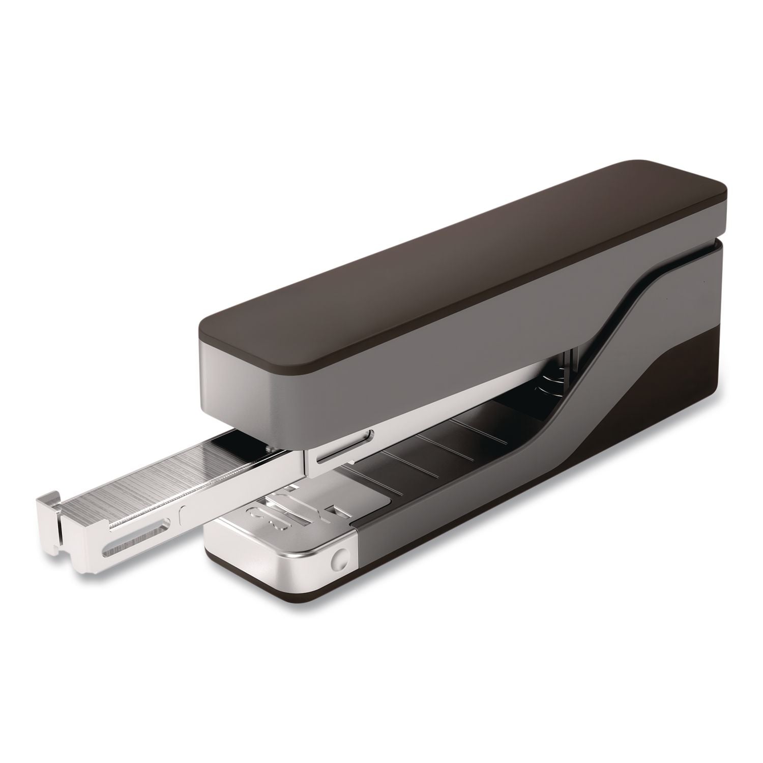 Desktop Aluminum Half Strip Stapler, 25-Sheet Capacity, Gray/Black